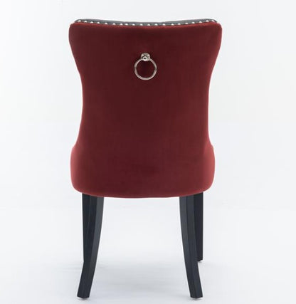 Viva Élise Tufted PU Velvet Dining Chair Set