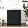 30-Inch Black Bathroom Vanity with Ceramic Sink – Sleek & Spacious Storage Solution