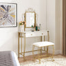 Viva Elite Classic White Vanity Set with Mirror & Stool - The Future of Timeless Beauty