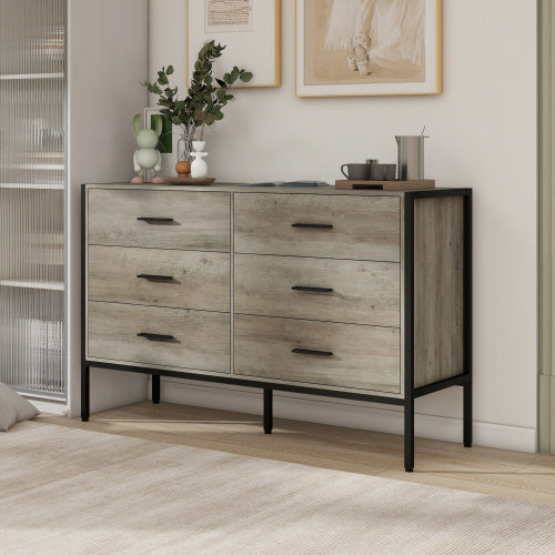 Viva Atelier Elara 6-Drawer Solid Wood Dresser