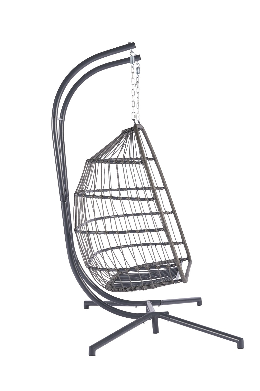 Luxury 2-Person Rattan Hanging Egg Chair | Weather-Resistant Wicker Patio Swing