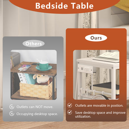 Charging Bedside Table with Wireless & USB Features | Viva