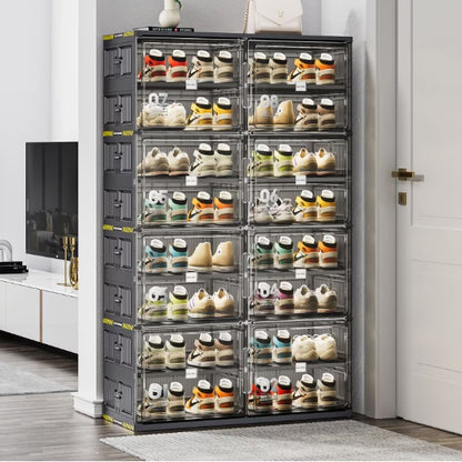 Black Plastic Shoe Organizer Cabinet – Multiple Configurations | Viva