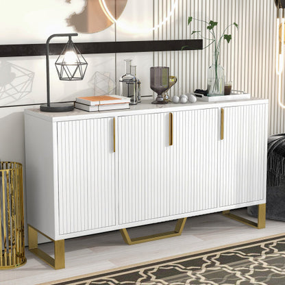 Viva Smart Storage Collection: Modern Four-Door Sideboard Cabinet