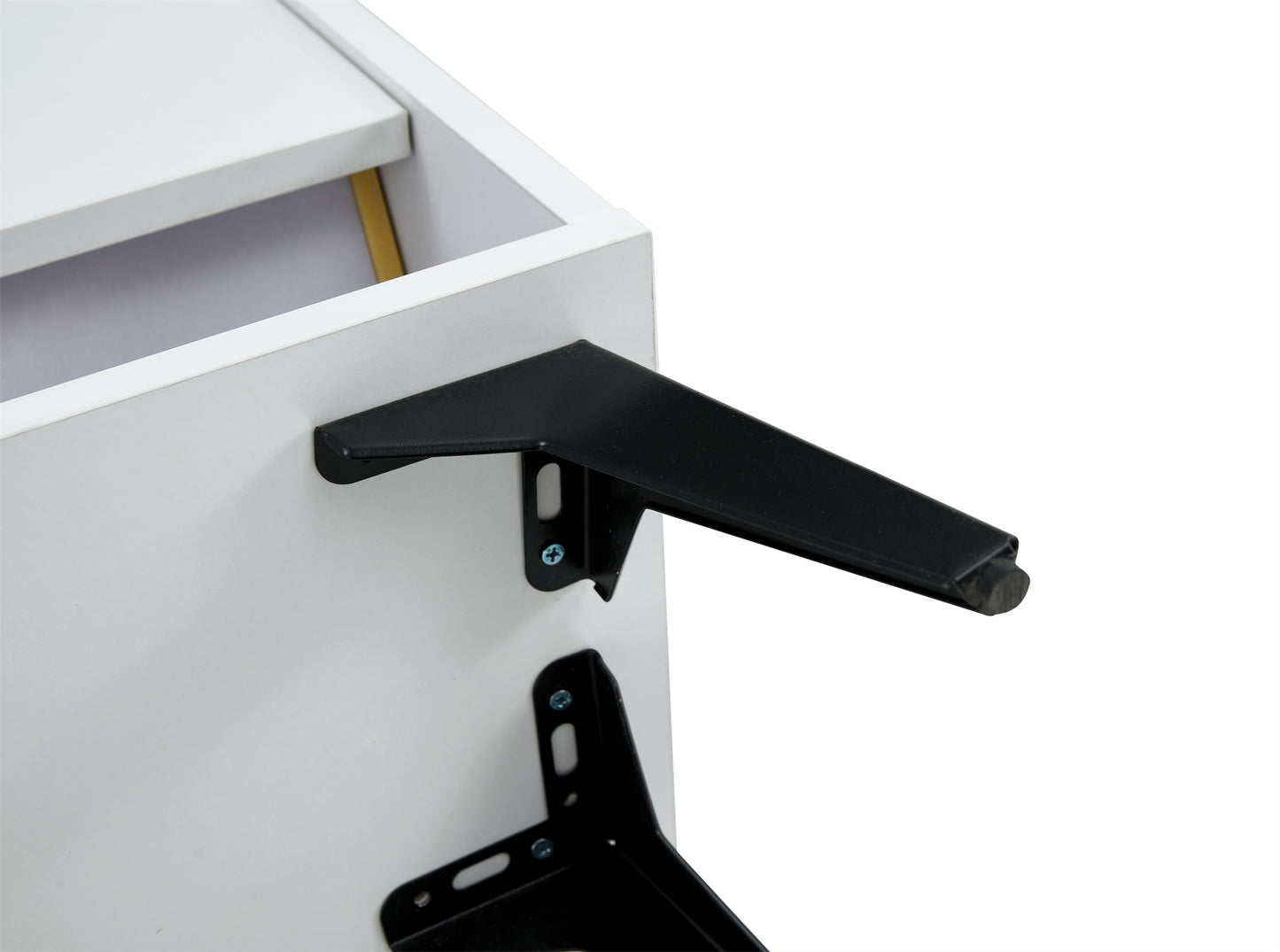 Shoe Cabinet , Shoe Storage Shelves, Metal Leg, White