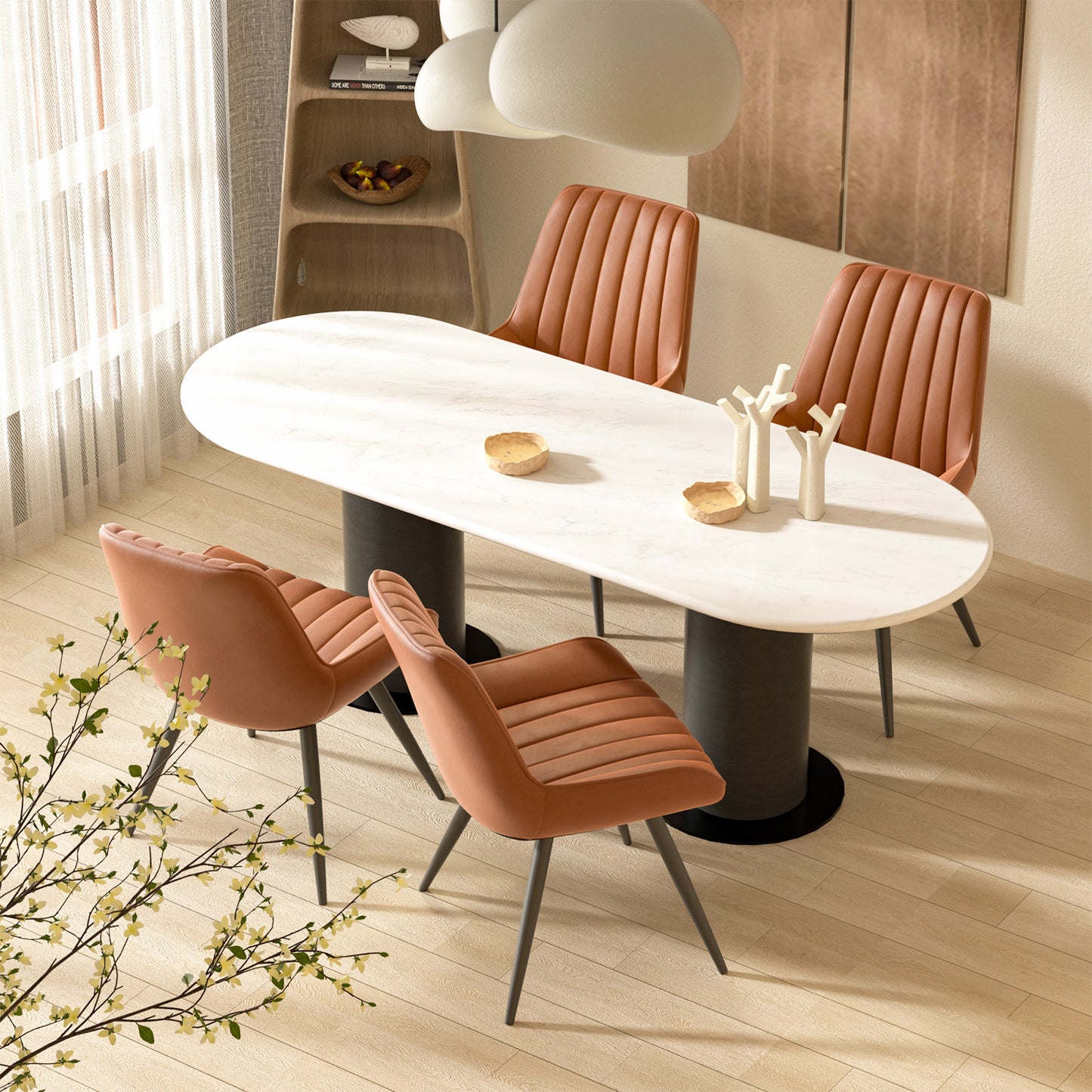Viva Orion Waterfall-Cushion Swivel Bar Stool
