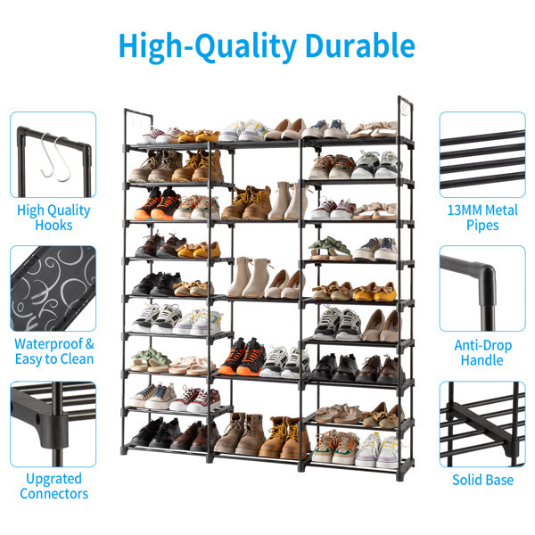 Viva Smart 3‑Row 9‑Layer Shoe Rack