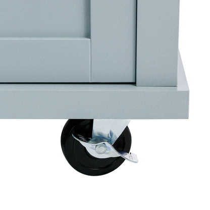 Viva Atelier Solene Drop-Leaf Rubberwood Kitchen Cart