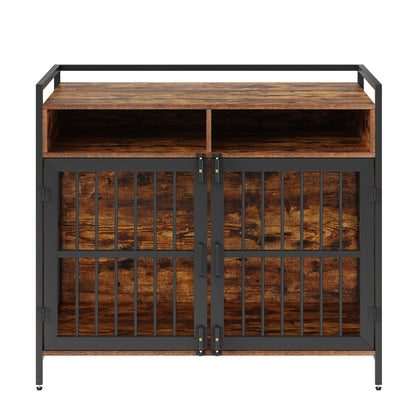 41-Inch Dog Crate Furniture with Storage & Double Doors | Viva