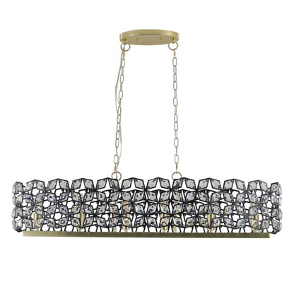 Modern Champagne Gold Oval Crystal Chandelier – A Statement of Luxury and Elegance