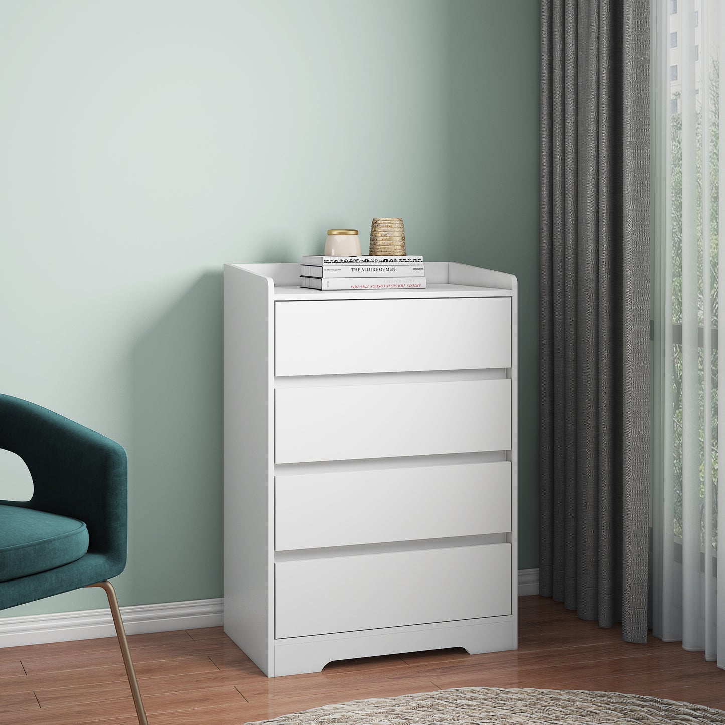Viva Elite Minimalist White Dresser – The Future of Handleless Elegance
