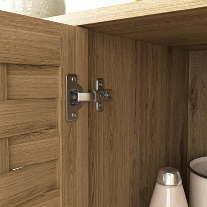 Wood-Finish 3-Door Storage Cabinet | Viva