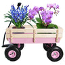 Heavy-Duty All-Terrain Wooden Wagon Cart – Perfect for Gardens, Yards & Outdoor Adventures