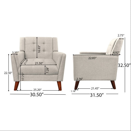 Viva Atelier Camden Mid-Century Modern Armchair