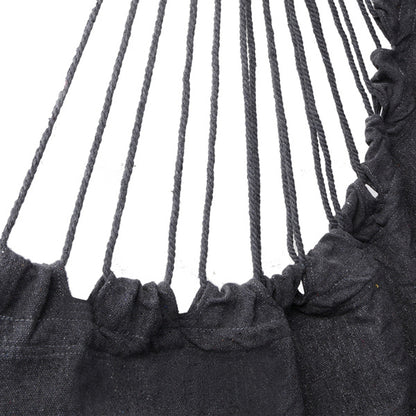Gray Hanging Chair with Fringe Cushion | Viva Zephyr