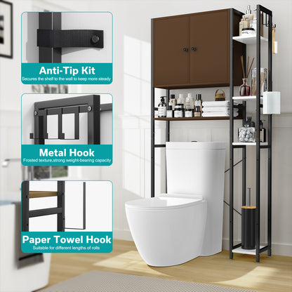 Elegant Freestanding Toilet Storage Cabinet – Maximize Your Bathroom Space with Smart Organization
