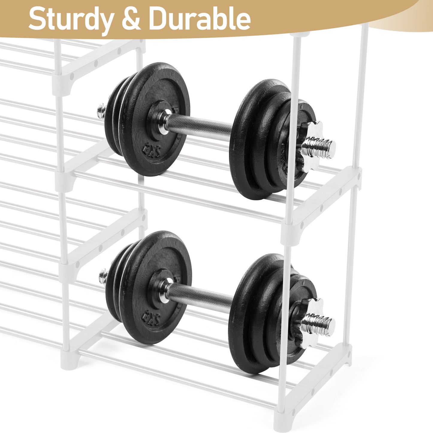 Viva Celestia 9-Tier Double-Row Shoe Rack
