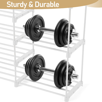 Celestia 9-Tier Double-Row Shoe Rack, White | Viva