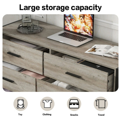 Viva Atelier Elara 6-Drawer Solid Wood Dresser