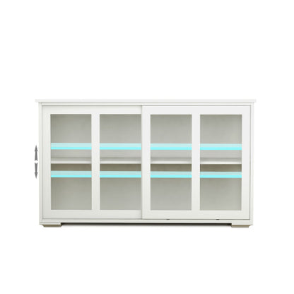 Viva Elite Aurora Glass-Door Pantry Cabinet – Where Transparency Meets Kitchen Sophistication