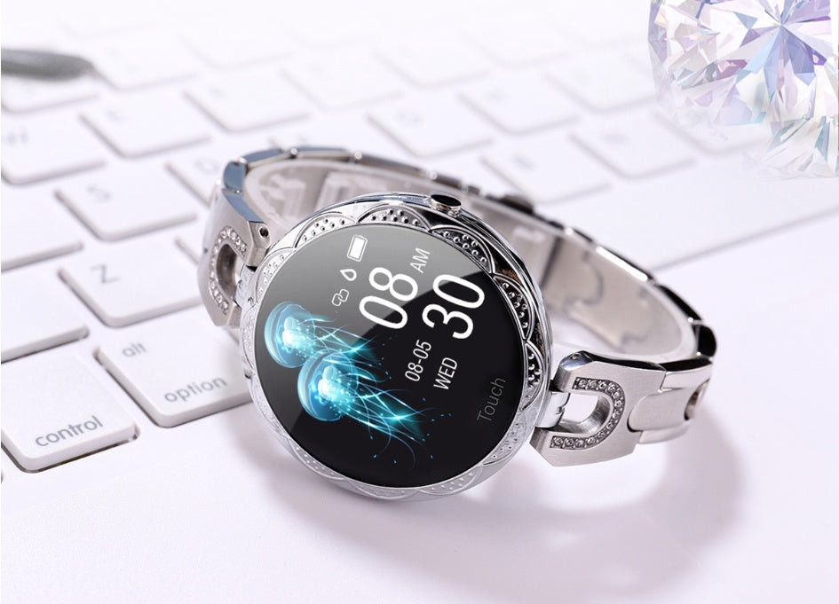 Smart Women's Sports Watch | Waterproof Heart Rate Monitor & Fitness Tracker for Women | Stylish Wearable Device