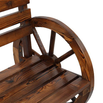 Viva Roue Collection: Viva Roue Carbonized Wood Wheel Bench