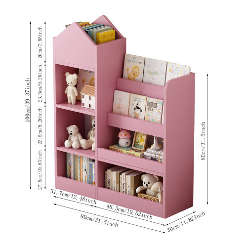 Viva Juni Collection: Viva Juni Leaning Wooden Storybook Shelf
