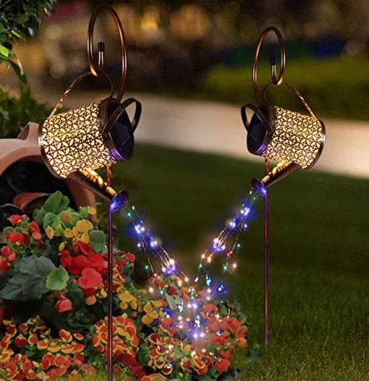 Copper Solar Watering Can Lights - Garden Decor (1-2 Pack)