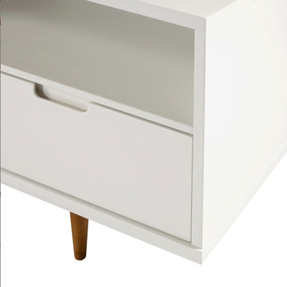 White 3-Drawer Mid-Century TV Console | Viva Étoile