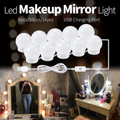 Viva Elite USB Touch Control LED Vanity Mirror Bulbs - Hollywood Glamour