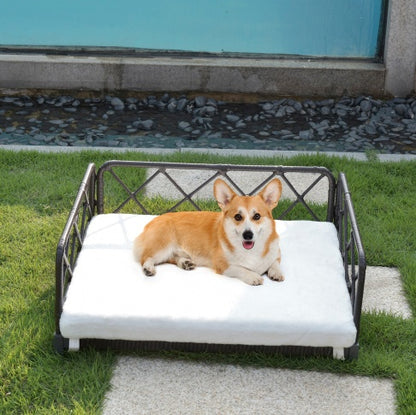 Black Rattan-Style Pet Sofa | Viva Atelier Fido