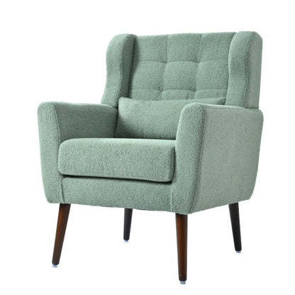 Light Green Teddy Upholstered Accent Chair | Viva Cozy Luxe