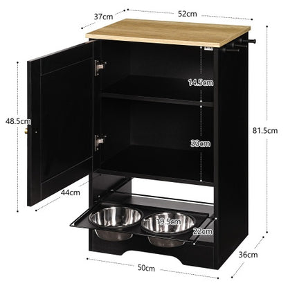 Viva Pawfect Collection: The Noir Pet Feeding & Storage Station