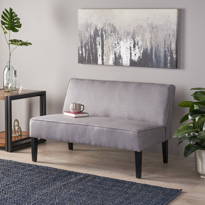 Gray Upholstered Loveseat | Viva Gris Deux