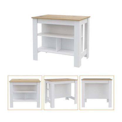 Viva Smart Living Collection: Burlingame 2-Piece Kitchen Island & Wall Cabinet