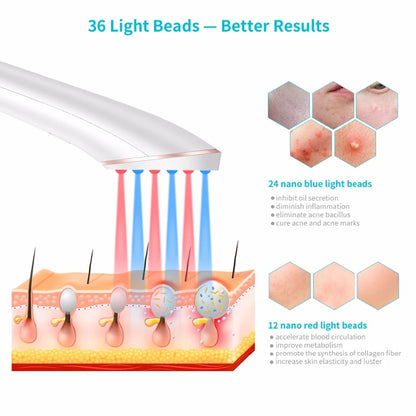 Xpreen Wireless Rechargeable Acne Light Therapy Device – Blue & Red Light Acne Treatment for Clearer, Healthier Skin