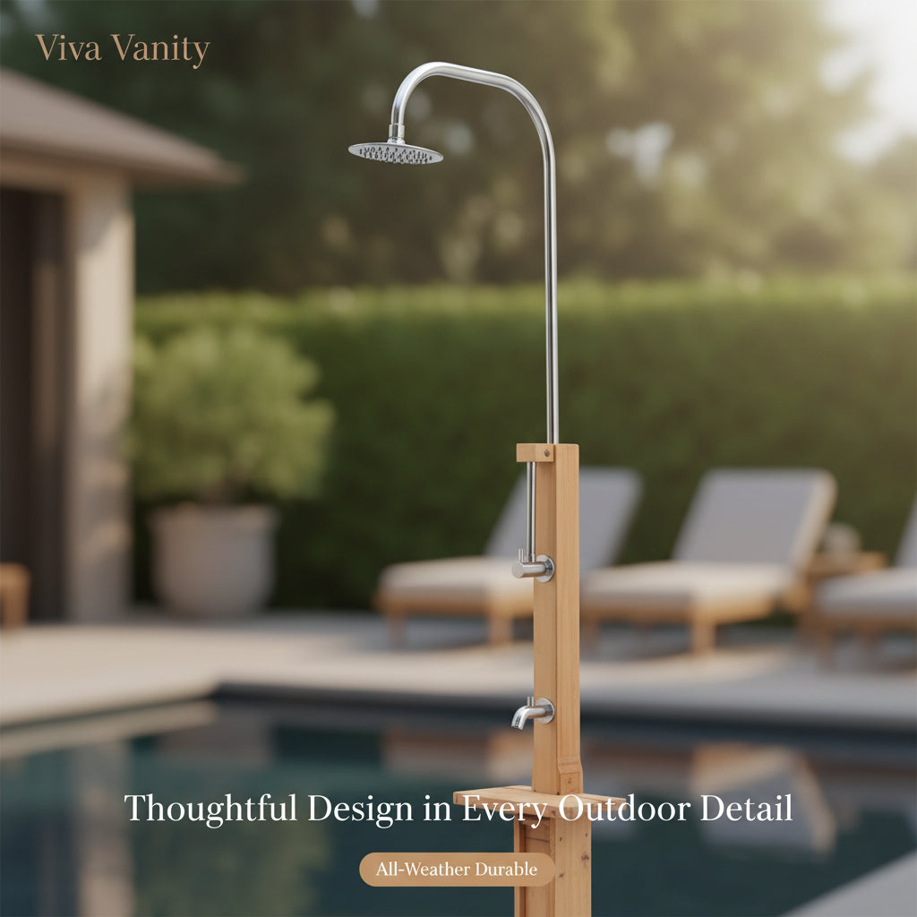 Detail View — Rain Shower Head & Adjustable Arm