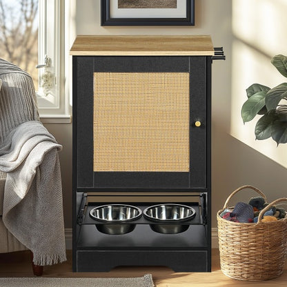 Viva Pawfect Collection: The Noir Pet Feeding & Storage Station