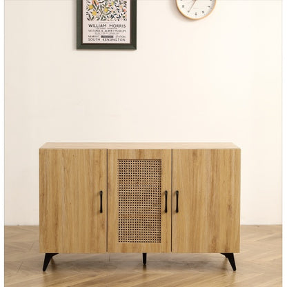 Viva Solara Natural Rattan Three-Door Mesh Cabinet