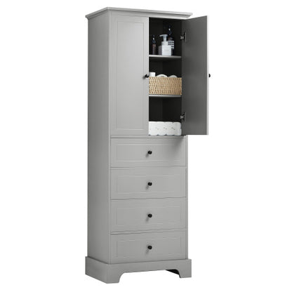 Viva Smart Living Collection: Dual-Door & Quad-Drawer Cabinet