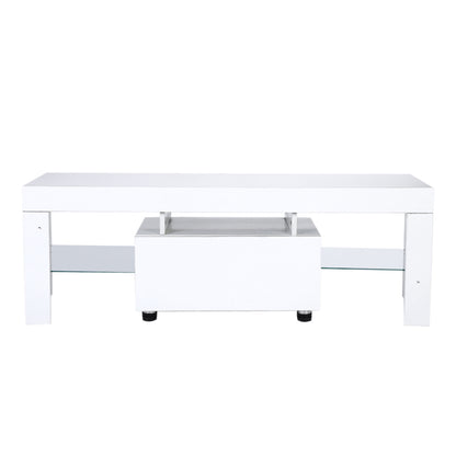 Modern TV Cabinet Unit | Entertainment Stand with LED Strip & Remote Control