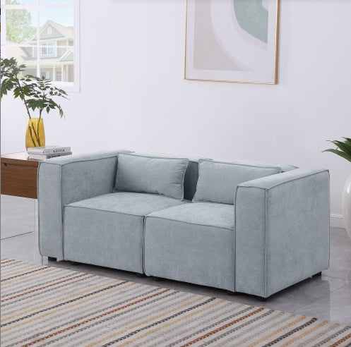 Viva Astrid Modular Sofa in Warm Beige Chenille