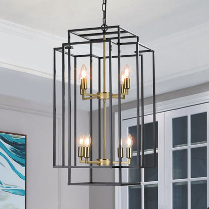 chandelier with warm overhead lighting