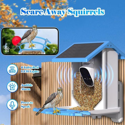 Viva Elite Smart Bird Feeder with AI Camera - Solar-Powered 4MP Wildlife Observatory