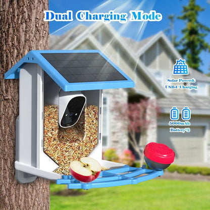 Viva Elite Smart Bird Feeder with AI Camera - Solar-Powered 4MP Wildlife Observatory