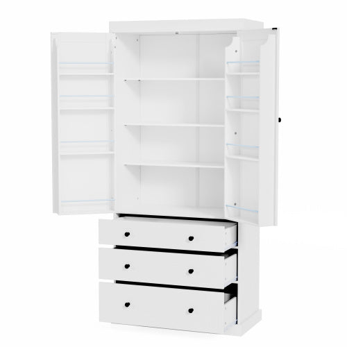 Viva Smart Living Collection: 77" Farmhouse Kitchen Storage Cabinet