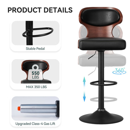 Viva Apollo Adjustable Swivel Bar Stools (Set of 2)