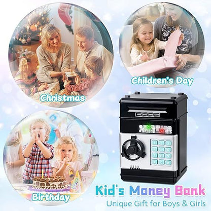 Saving Challenge Automatic Coin Storage Box – Modern Battery-Powered Piggy Bank for Kids