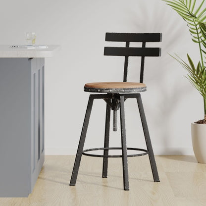 Black Metal Chair with Wood Seat | Viva Forge