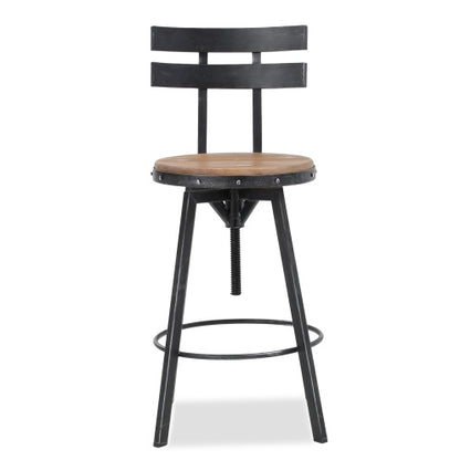 Black Metal Chair with Wood Seat | Viva Forge